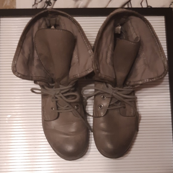 Z LONDON grey lace combat boots - Picture 2 of 3